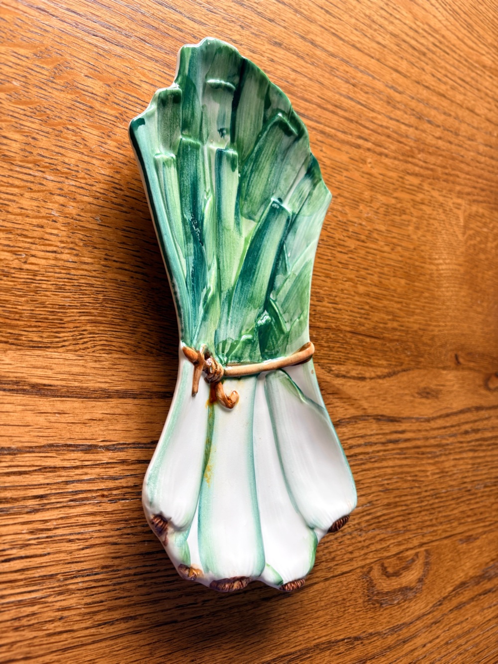 Vintage Leek Onion Made in Italy spoonrest - Picture 3 of 9